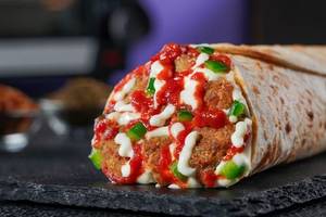 Baked Chicken Meatball Pizza Wrap (Non-Spicy).