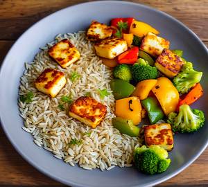[Free Paneer Roll]Brown Rice With Paneer And Vegetable Meal