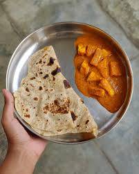 2 chappathi + paneer butter masala