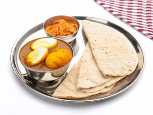 Egg Curry With Roti Or Paratha Or Rice