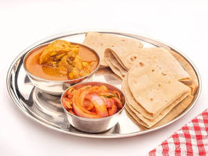Home Style Chicken Curry With Roti Or Paratha Or Rice