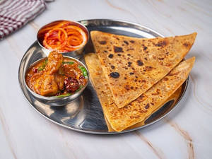 Kadhai Chicken With Roti Or Paratha Or Rice