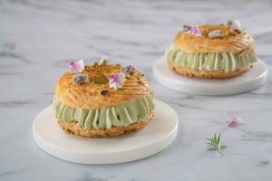 Pistachio and Sour Cherry Choux