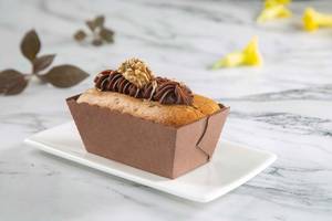 Dark Chocolate Banana and Walnut Cake