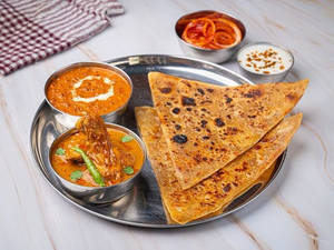 Home Style Chicken Curry & Dal Makhani With Roti Or Paratha Or Rice