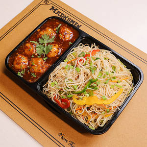 Veg Manchurian And Veg Chowmien And Masala Shikanji (bottled)