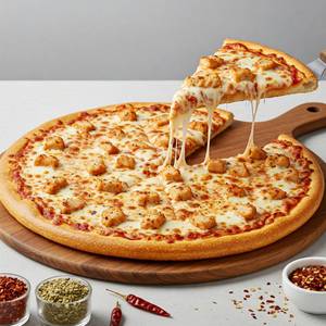 Chicken cheese overloaded pizza