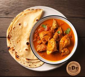 Tawa Roti(2Pieces) With Butter Chicken(2Pieces)