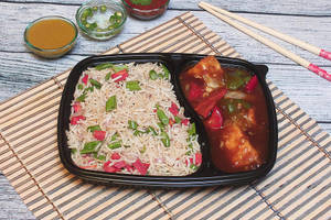 Chilli Paneer + Fried Rice