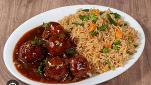 Manchurian + Fried Rice.