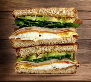 Half Fry Egg Sandwich