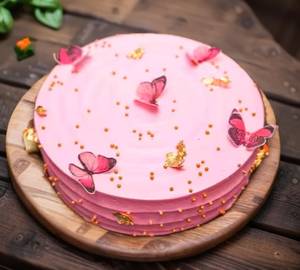 Pink butterfly cake 500 gm