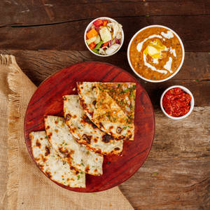 Amritsari Kulcha with Dal Makhani