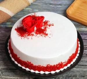 Red Rose Vanilla Cake
