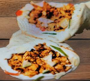 Chicken cheese tikka shawarma