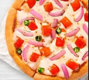Onion + tomato pizza