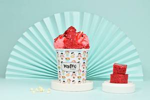 Red Velvet And Berries Brownie Sundae