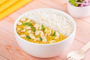 Peeli Dal Anda Tadka - Chawal