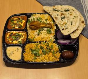 Kolkata Chicken Chicken Biryani Thali
