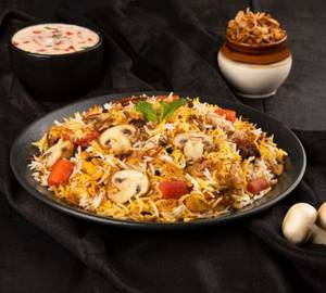 Mushroom biryani
