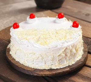 White forest eggless cake
