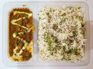 Jeera Rice With Mutter Paneer