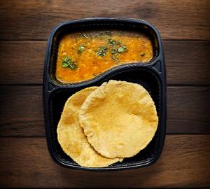 Aloo ki sabji and 4 Atta Poori