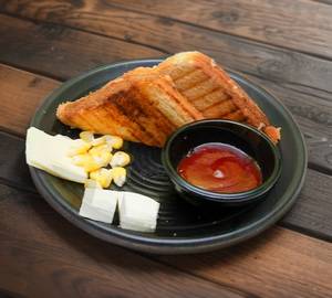 Corn paneer cheese grilled sandwich