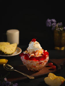 Fruit Salad With Jelly And Ice Cream