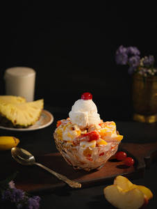 Fruit Salad With Ice Cream