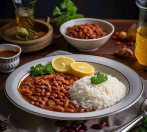 Rajma Rice with nimbu sikanji