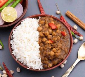 Chole Rice with Gulab Jamun
