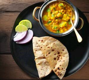 2 Pcs Tawa Roti with Sabji and Gulab Jamun