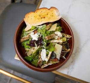 Pesto Bocconcini + Grilled Chicken Salad