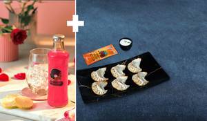 Pan Fried Chicken Cheese Momos Combo