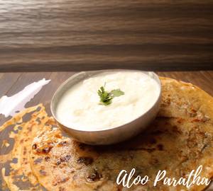 Aloo paratha + curd