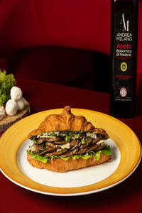 Mushroom Balsamic Croissant Sandwich