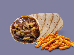 Habanero Chicken Burrito + Seasoned Fries