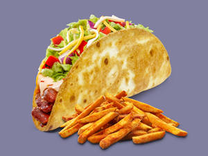 Crunchy Wheat Taco + Seasoned Fries