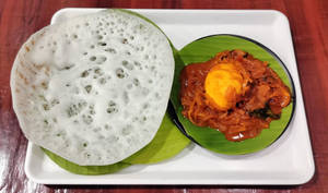 Appam With Egg Roast