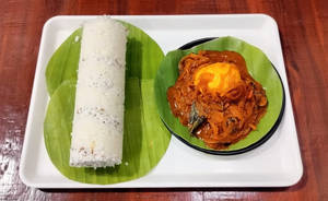 Puttu With Egg Roast