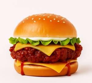 Crunchy Nashville Boom Burger with Double Cheese