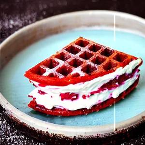 Red Velvet Cream Cheese Waffle