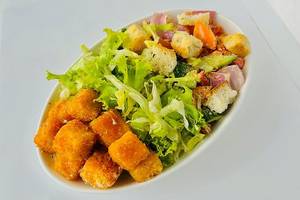Crumb Fried Paneer Caesar salad