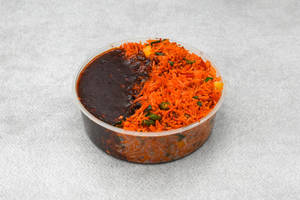 Veg Schezwan Fried Rice With Veg Hot Garlic Gravy