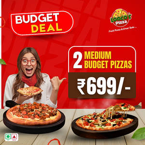 2 Medium Budget Pizzas