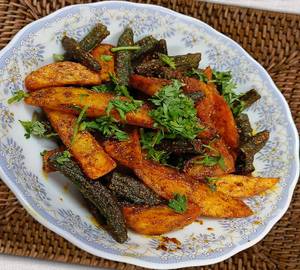 Sindhi Bhindi Patata(Aloo)