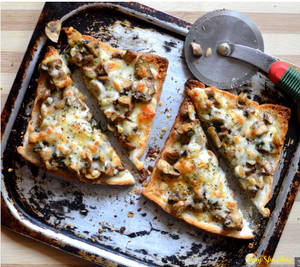 Mushroom & Cheese Open Toast