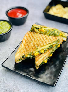 Corn Spinach Grilled Sandwich