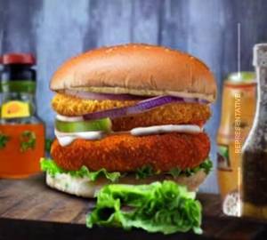 Veg tandoori burger                                                                                                      